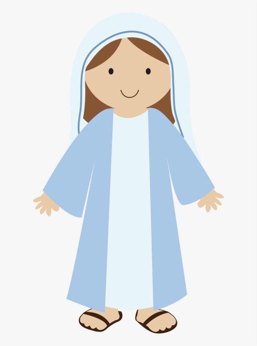 Clementine Nativity Mary2-608x1024 - Nun Png Cartoon, transparent png