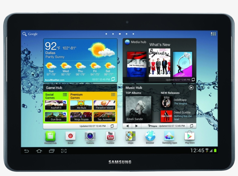 Samsung Tab 2 10 Inc, transparent png