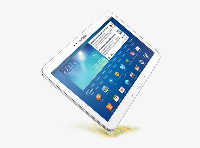Samsung Tab - Samsung Galaxy Tab 3 - Wi-fi - 16 Gb - White - 10.1", transparent png