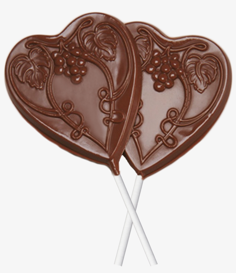Chocolate Heart Sucker - Chocolate, transparent png