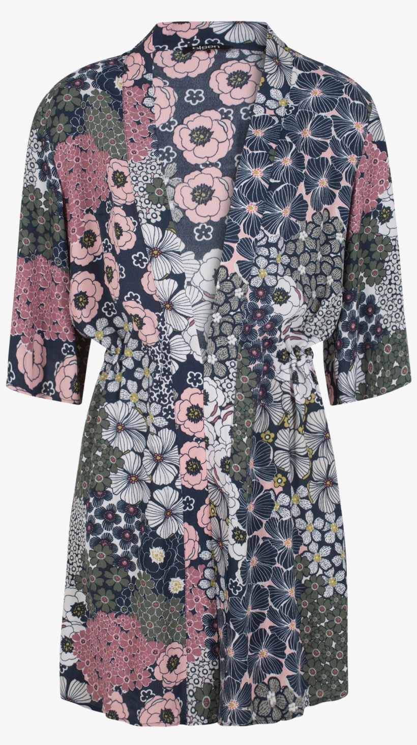 Floral Kimono - Blue Coast - Dress, transparent png