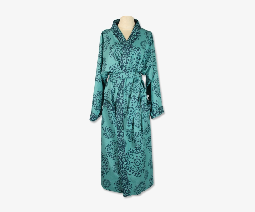 Kimono Robe - Teal Mandala - Zen Kimono Robe (black), transparent png