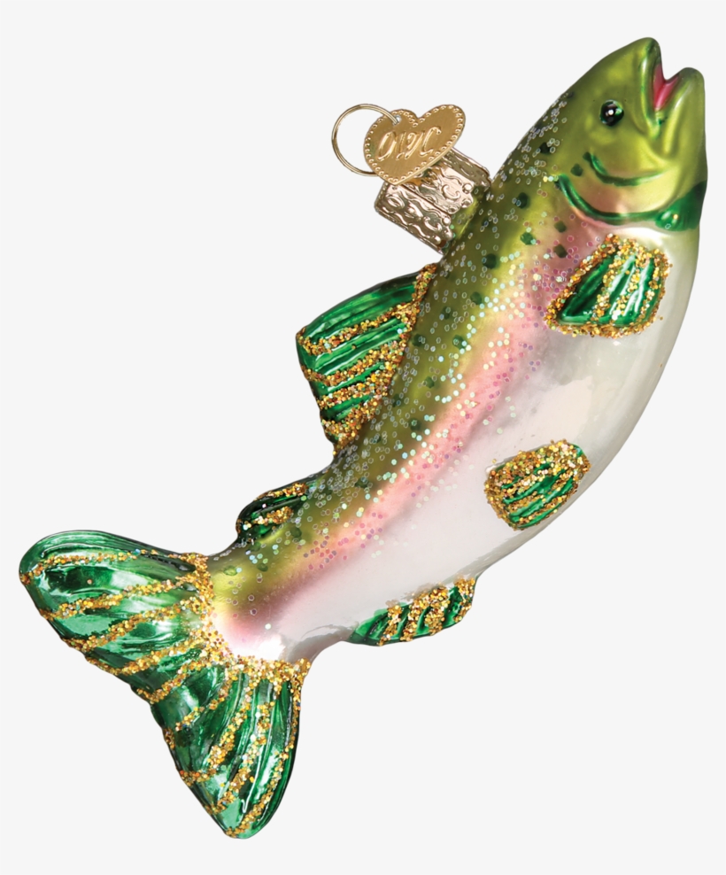 Alpine Rainbow Trout Hanging Christmas Ornament, transparent png