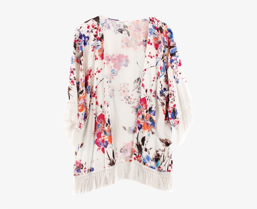 Kimono Estampado Floral - Blouse, transparent png