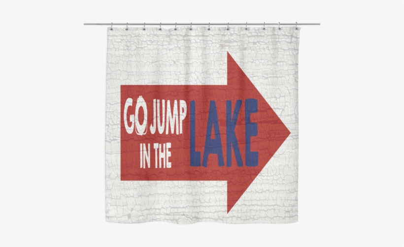Unique Designer Fabric Shower Curtain Of A Big Red Sewage
