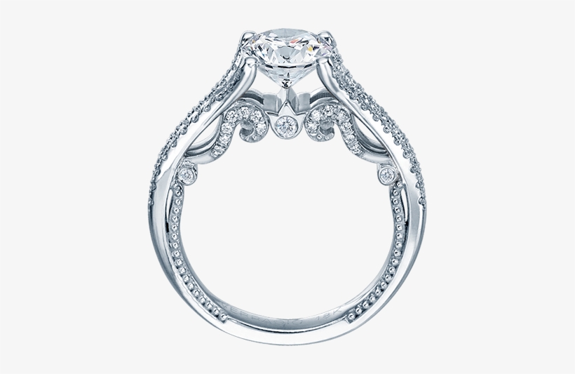 Delicate Inner Beadwork And Pave Diamond Set Insignia - Two Tone Rose Gold Wedding Sets, transparent png