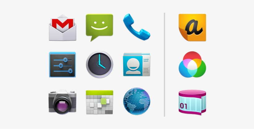 Example Launcher Icons For System And Third-party Applications - Launcher Icons Android, transparent png