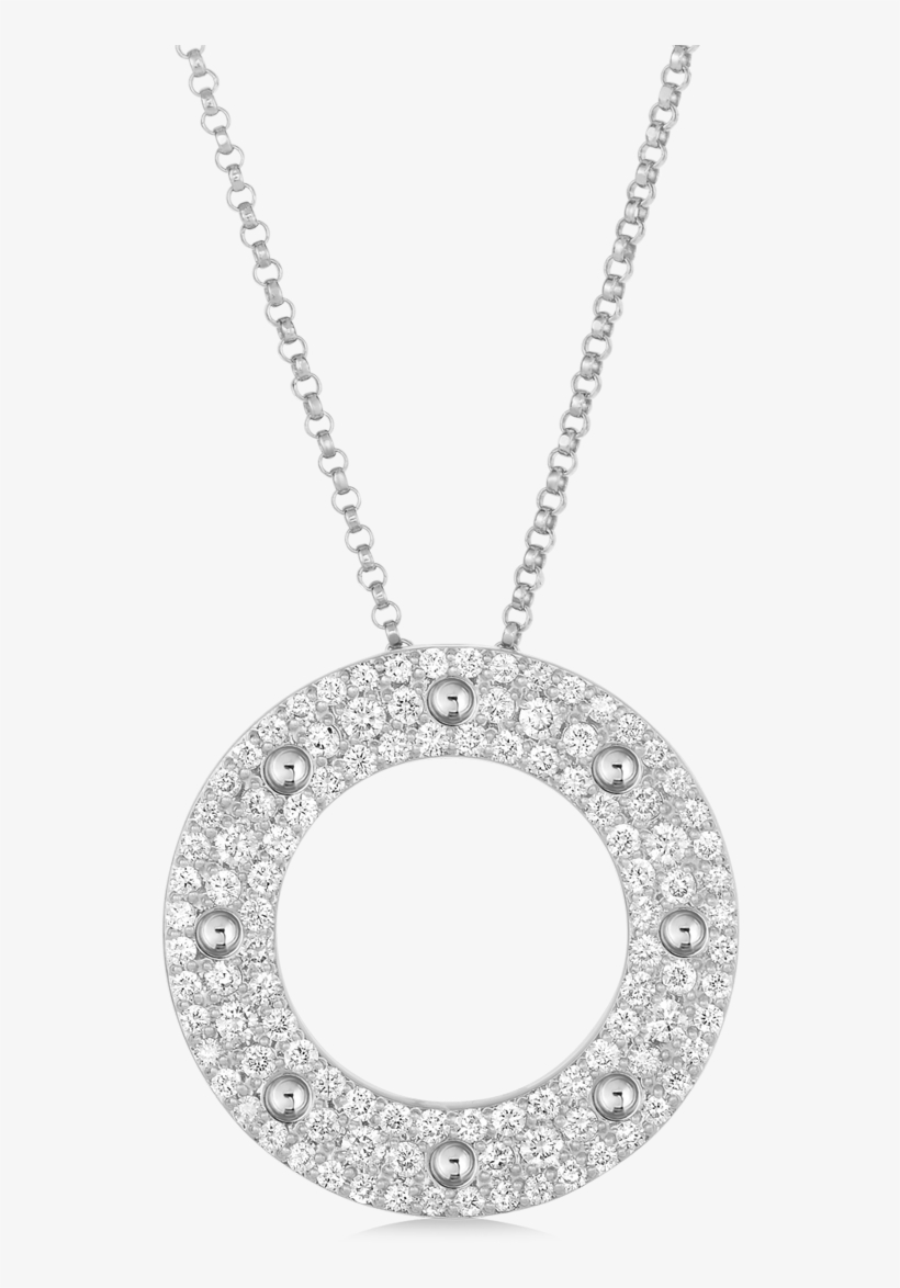 Roberto Coin Diamond Circle Pendant, transparent png