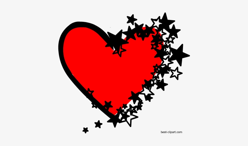 Hearts With Stars, Free Png Clip Art - Hearts And Stars Clipart, transparent png
