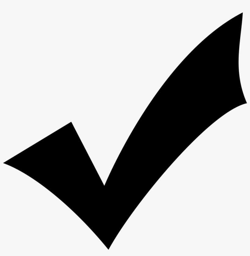 Png File - Check Mark Clipart Black And White, transparent png