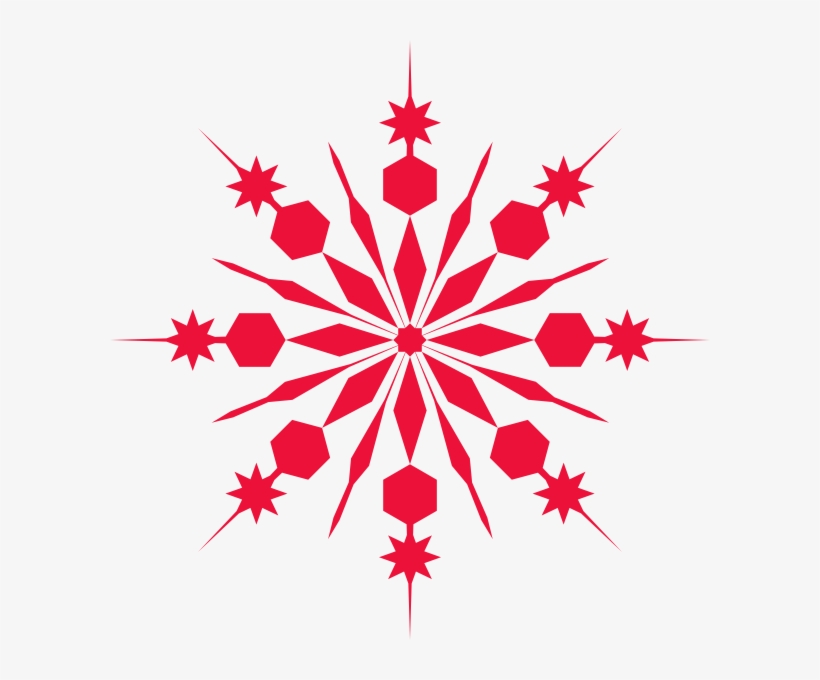 Red Snowflake Transparent Background, transparent png