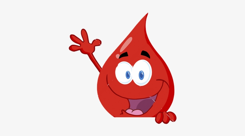 Cellular Components Of The Blood - Funny Drop Of Blood Clipart, transparent png