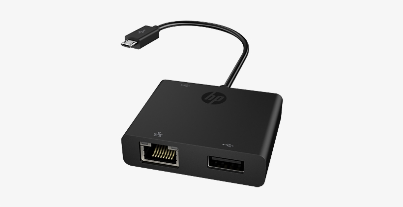 Hp Micro Usb To Usb/ethernet Adapter - Micro Usb To Ethernet, transparent png