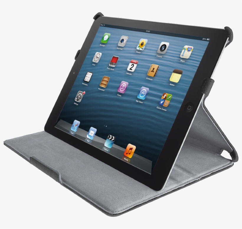 Trust Hardcover Ski̇n & Foli̇o Stand For İpad Si̇yah - Trust Hardcover Skin/folio Stand For Ipad Mini - Fabric, transparent png