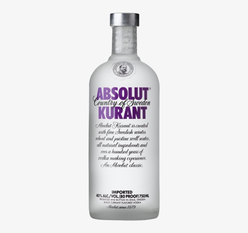 Absolut Kurant 70cl - Absolut Peppar Vodka - 750 Ml Bottle, transparent png
