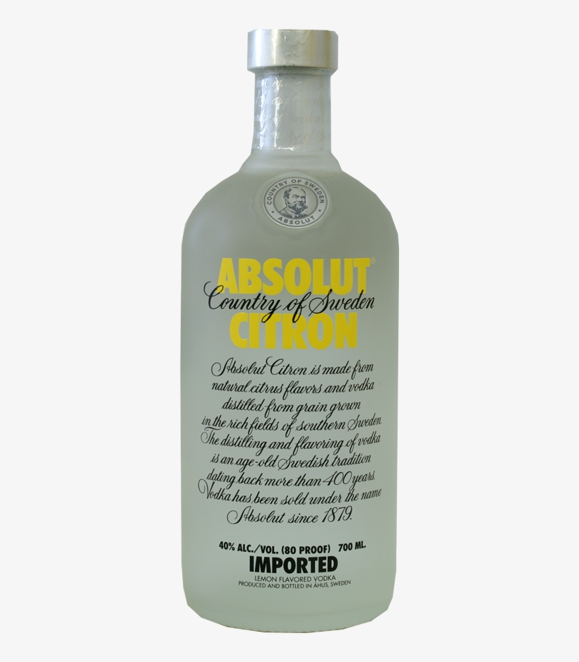 Absolut Citron - Absolut Vodka, transparent png