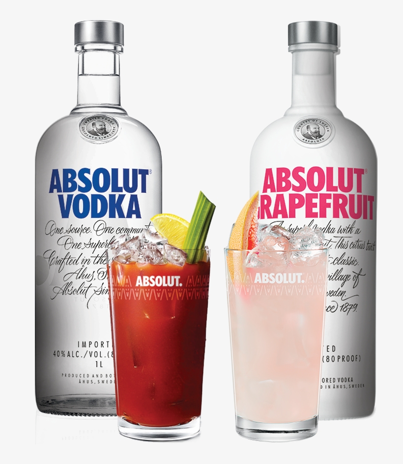 ©2018 Imported By Absolut Spirits Co - Absolut Vodka - 1 L Bottle, transparent png