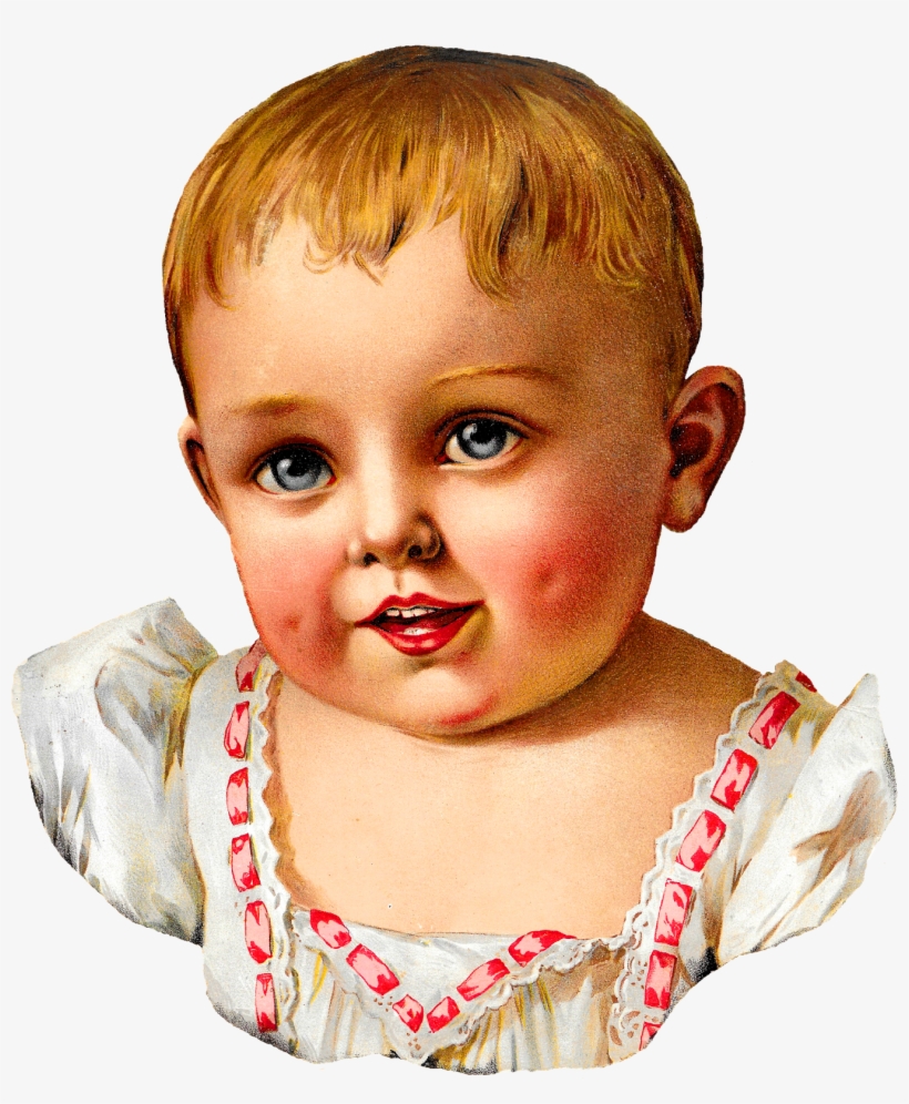 Baby Victorian Image Illustration Child Clipart Printable - Clip Art, transparent png