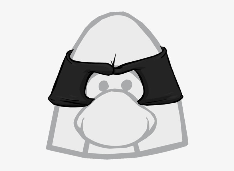 500px-cat Burglar Mask Icon - Club Penguin Optic Headset, transparent png