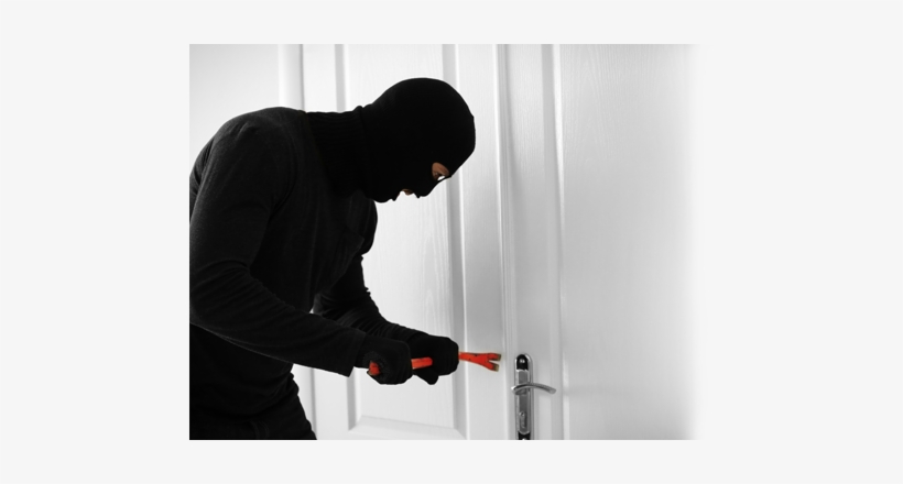 Burglary Protection Alarm System - Thief Door Clipart Black And White, transparent png