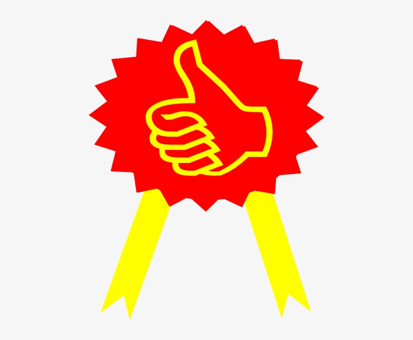Ribbon Yellow Clip Art - Thumbs Up Thumbs Down Png, transparent png