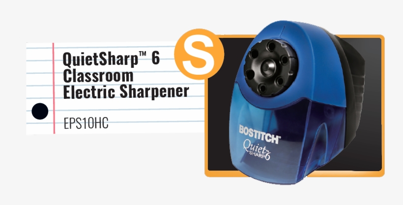 Quietsharp 6 Pencil Sharpener - Stanley Bostitch Quiet Sharp 6 Classroom Electric Pencil, transparent png