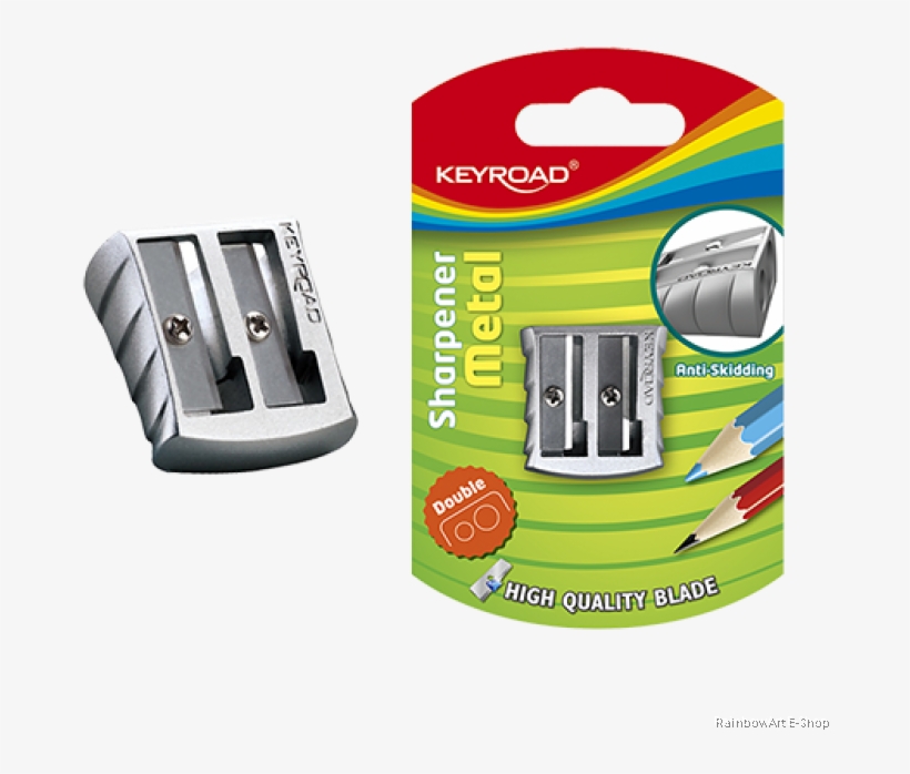 Ořezávátko Keyroad Metal Stříbrné Duo 302933, transparent png