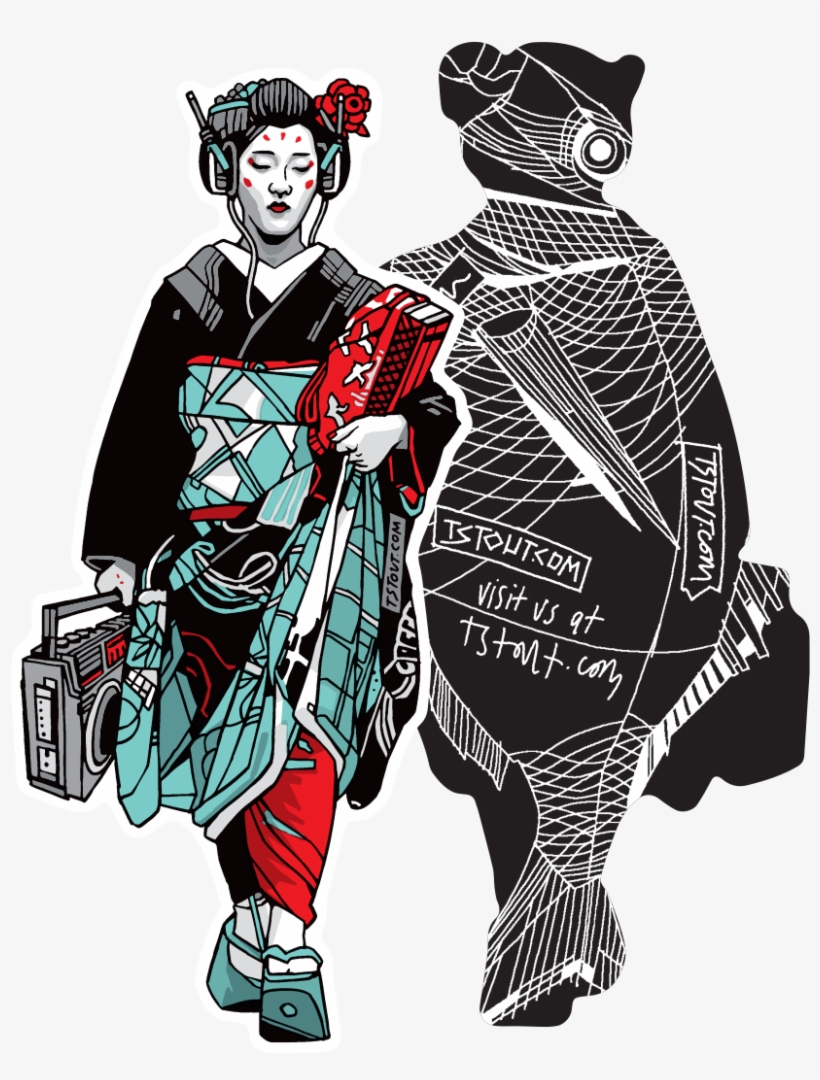 Geisha - Illustration, transparent png