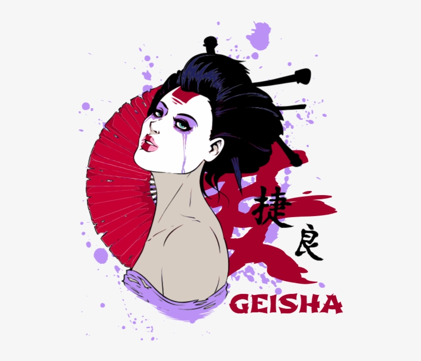 Home » Design » Geisha - Illustration, transparent png