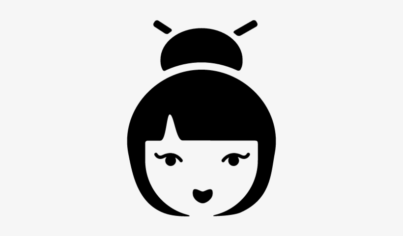 Geisha Vector - Chinese Girl Icon Png, transparent png