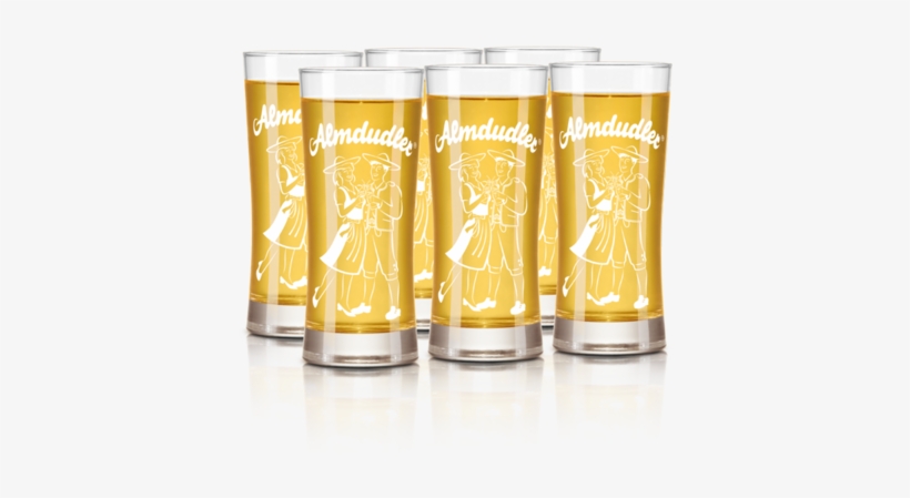 6 X 500ml Drinking Glasses - Almdudler, transparent png