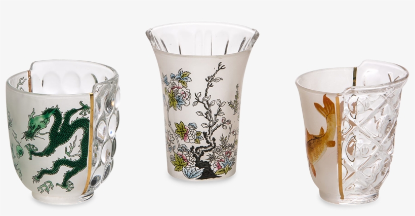 Seletti Hybrid Collection, Aglaura Drinking Glasses - Seletti Hybrid Aglaura Glass, Set Of 3, transparent png