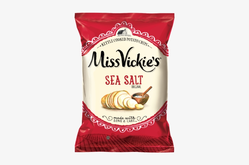Miss Vickie's Kettle Cooked Potato Chips Sea Salt - Miss Vickie's Salt And Vinegar Chips, transparent png