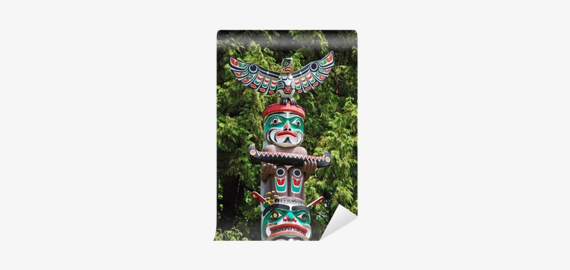 Colorful Totem Pole In Vancouver, Canada Wall Mural - Totem Pole, transparent png