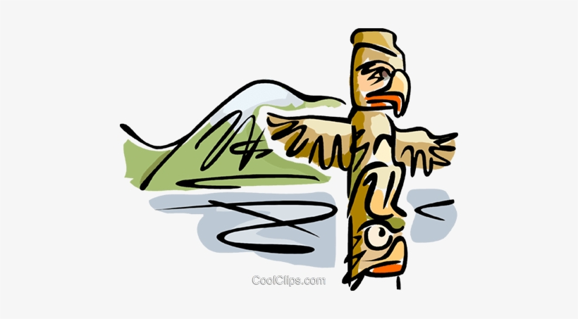 Totem Pole Royalty Free Vector Clip Art Illustration, transparent png