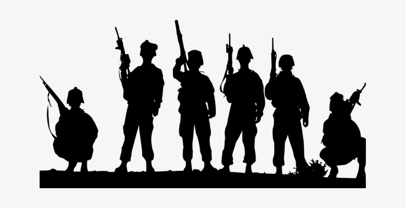 Army Guns Soldier Platoon War Silhouette S - Child Soldiers Clipart, transparent png