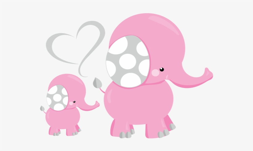 Previous - Pink Elephant Picture For Baby Shower, transparent png