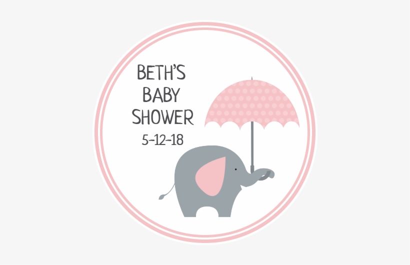 Baby Shower Elephant With Umbrella, transparent png