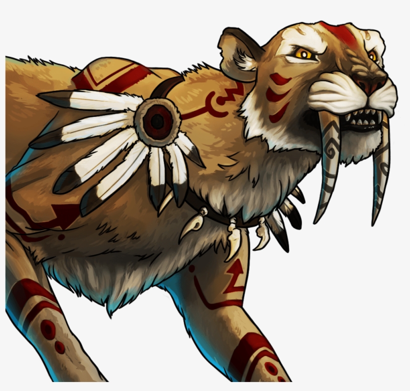 Troop Sabertooth Lion - Saber-toothed Cat, transparent png