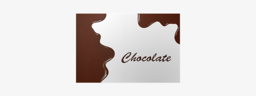 Melted Chocolate Dripping On White Background Poster - Sexual Chocolate Rectangle Sticker, transparent png