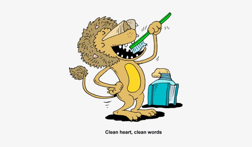 Brushing Teeth - Lion Brushing His Teeth, transparent png