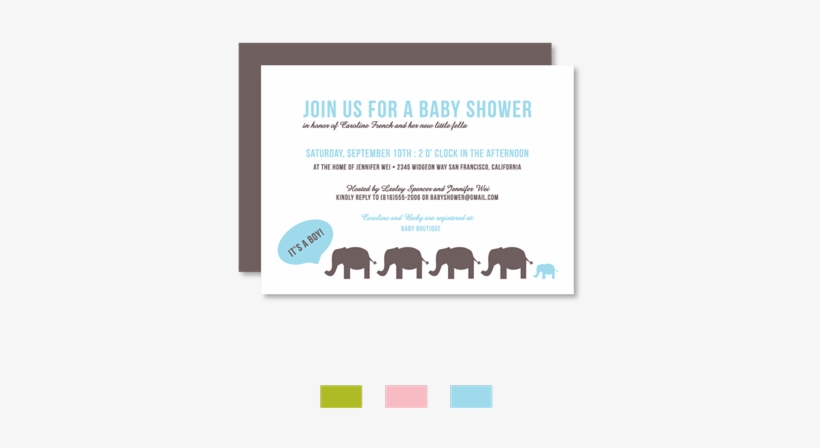Baby Elephant Invite - Elephant, transparent png