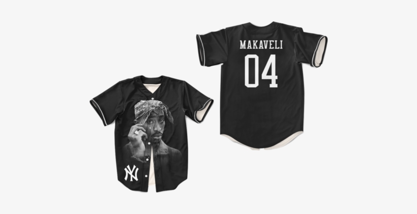 Tupac Shakur Makaveli Ny Thug Life Baseball Jersey - Thug Baseball Jersey, transparent png