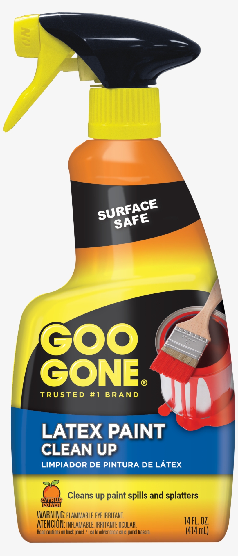 Goo Gone Latex Paint Clean-up, Perfect For Spills And - Goo Gone Latex Paint Clean-up Spray, 24 Fl Oz, transparent png