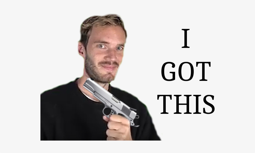 View Pewdie Got A Gun , - Trigger, transparent png