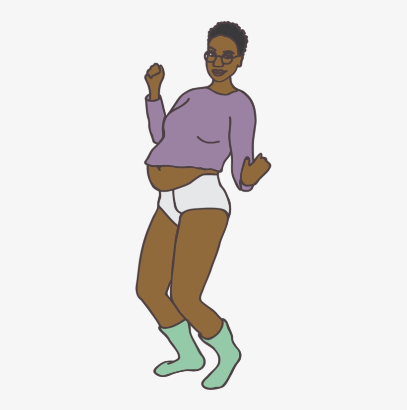 6 Dancing Pregnant People Illustration Set • Basic, transparent png