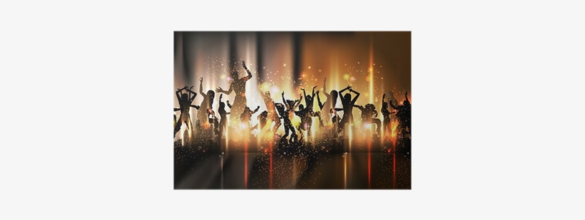 Party Sound Background Illustration With Dancing People - Lslya Wooden Wireless Speaker Portable Stereo Nfc Speaker, transparent png