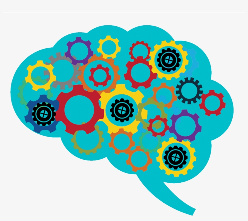 This Is A Sticker Of A Brain And Gears - Circle, transparent png