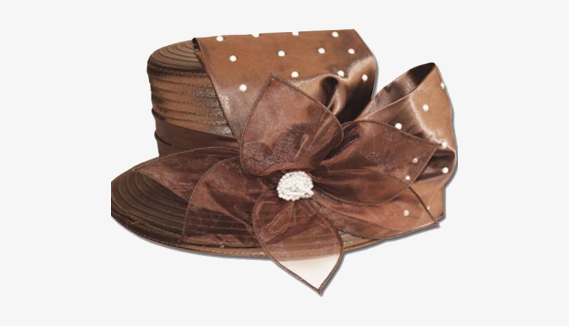 Polka Dot Ribbon Church Hat - Hat, transparent png