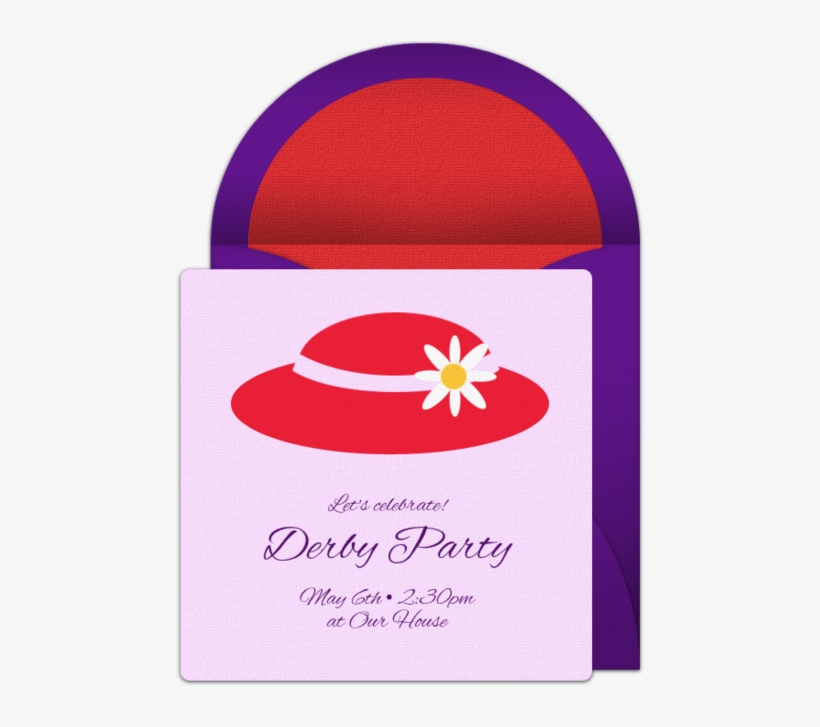 Fancy Hat Online Invitation - Illustration, transparent png